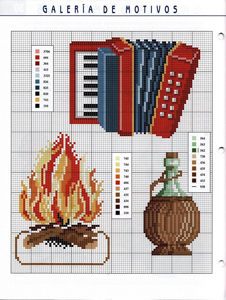 Вышивка крестом музыкальные инструменты схемы